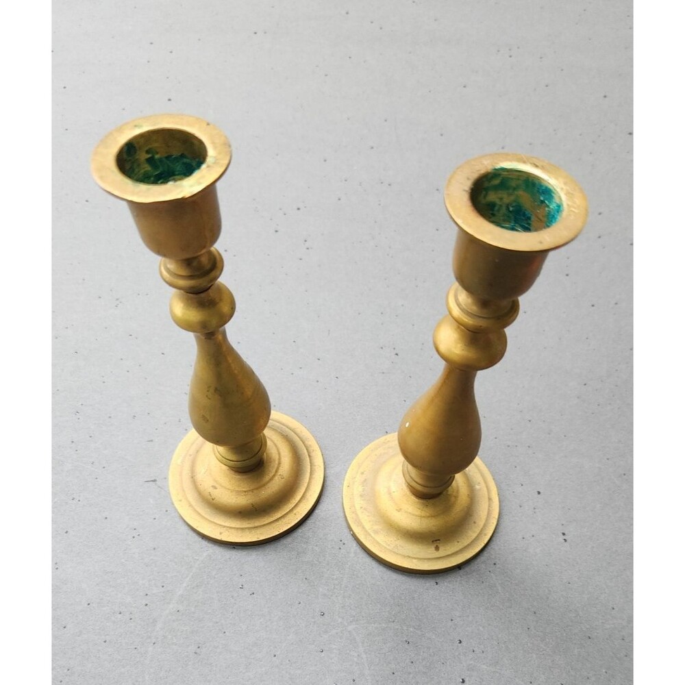 Brass Candlesticks Candle Holder Pair